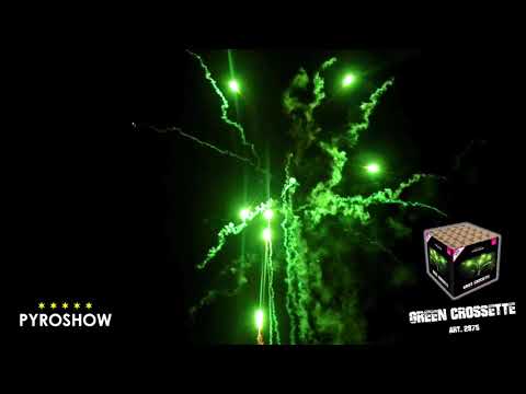 Art. 2975 Green Crossette Pyroshow Vuurwerkexpert