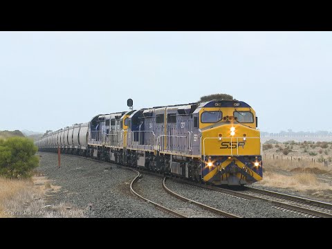 2QM1 SSR Grain Train With C507, C504, C509 & C505 - PoathTV Australian  Railways