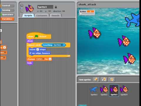 Scratch Programming Shark Attack Game 1