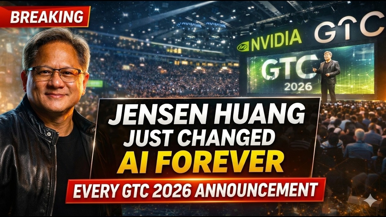 GTC 2026 breakdown video thumbnail showing NVIDIA announcements summary
