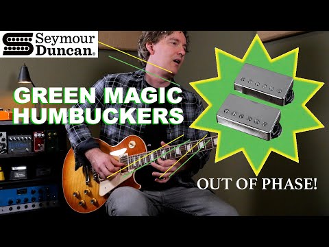 Seymour Duncan Green Magic Humbucker Electric Guitar Pickup Set, Zebra image 2