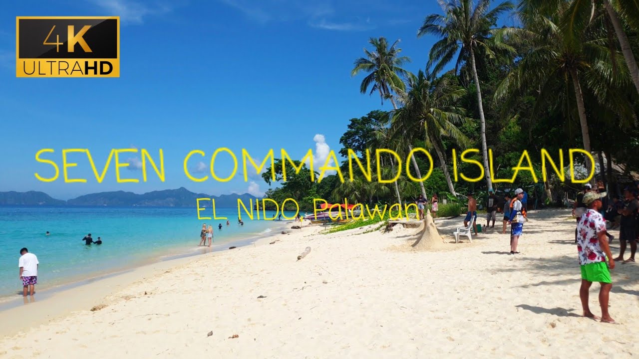 Embark on a walking tour of Seven Commandos Beach.