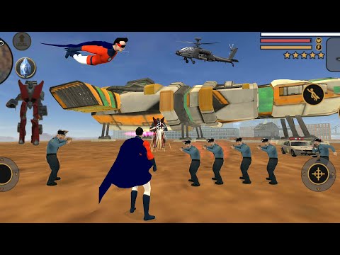 Vegas Crime Simulator (Vegas Hero Fight SuperHero Robot) Vegas Hero Fight on Sea - Gameplay HD