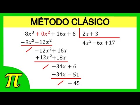 División de polinomios | Polinomio entre polinomio | Método Clásico
