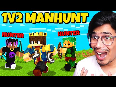 MINECRAFT SPEEDRUNNER VS 2 HUNTER 😱(Manhunt)