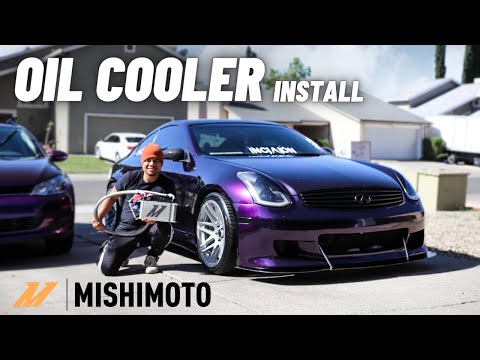 Installing Mishimoto Oil Cooler on G35 !