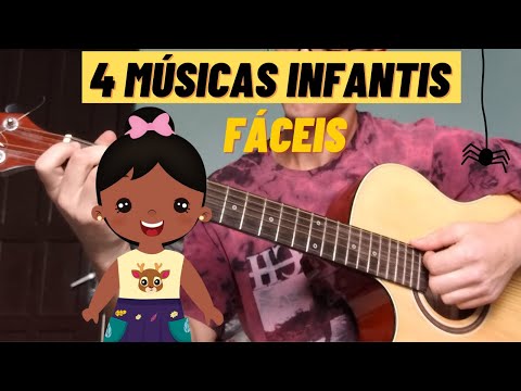 4 Músicas INFANTIS Fáceis com apenas 3 ACORDES e 1 BATIDA