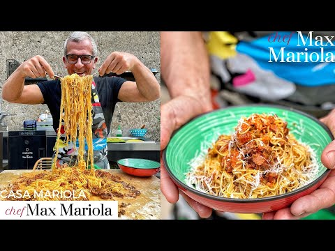 PASTA MACCHERONCINI DI CAMPOFILONE AL RAGU’ DI CARNE | Ricetta Tradizionale di Chef Max Mariola