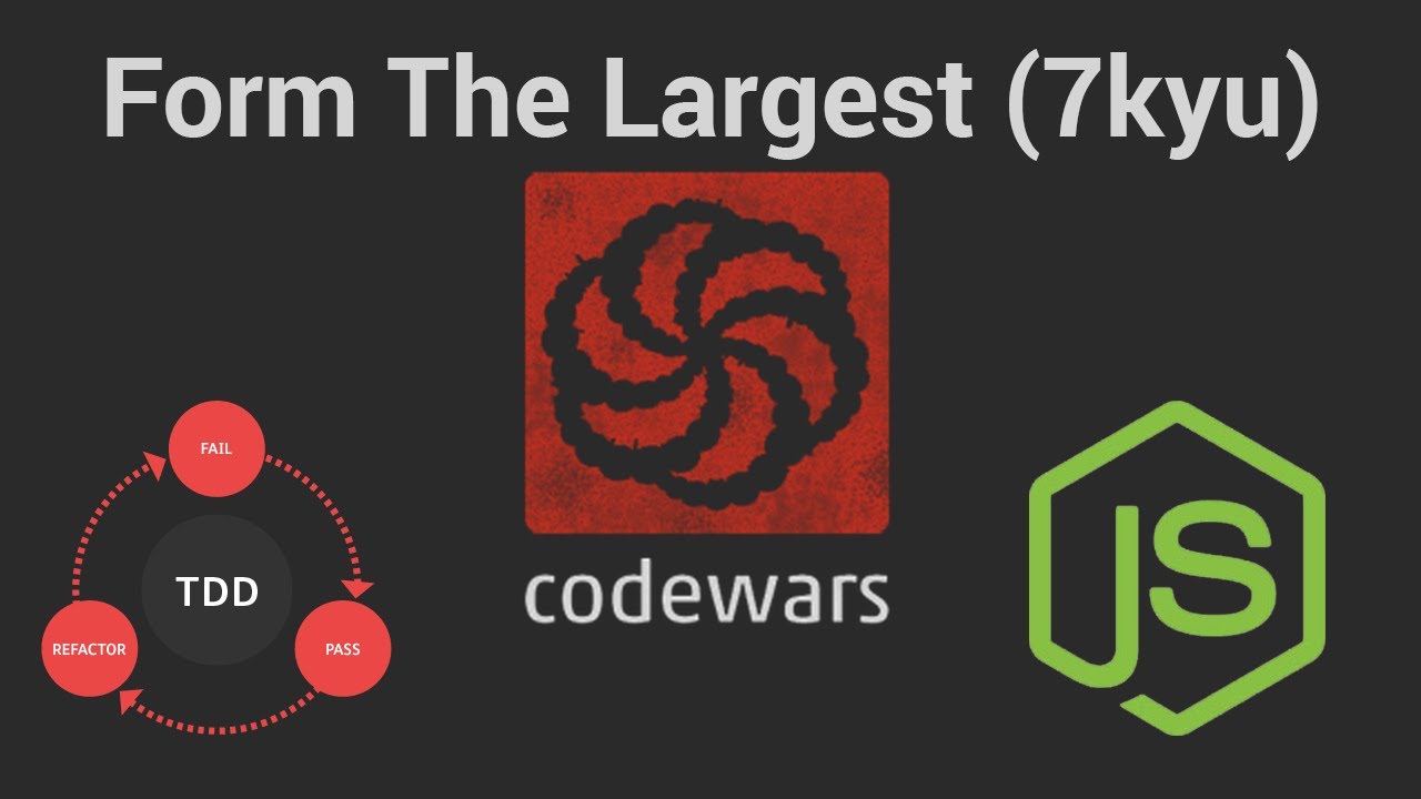 Form The Largest (7kyu): Codewars (TDD in JavaScript)