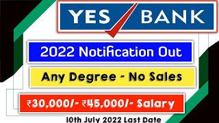 Yes Bank 2022 Notification Out