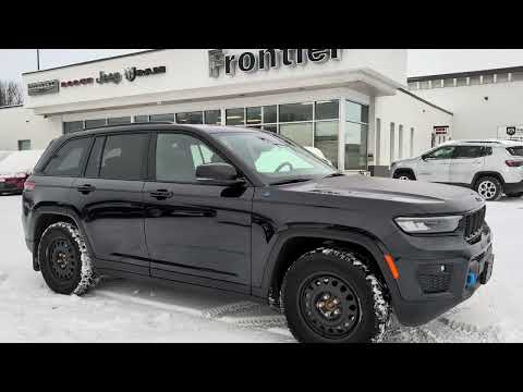 2023 Jeep Grand Cherokee 4xe Trailhawk 4x4 in Blue for sale at Frontier Chrysler Dodge Jeep Ram Fiat Ltd. in Smithers, BC