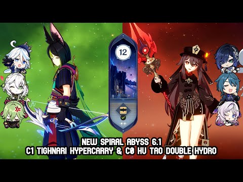 C1 Tighnari Hypercarry & C0 Hu Tao Double Hydro | Genshin Impact Spiral Abyss 6.1 | Floor 12 (9★)