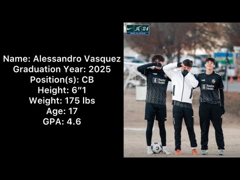 ECNL South Carolina Showcase | 2025 | 4.6 GPA | Alessandro Vasquez | FC Prime ECNL