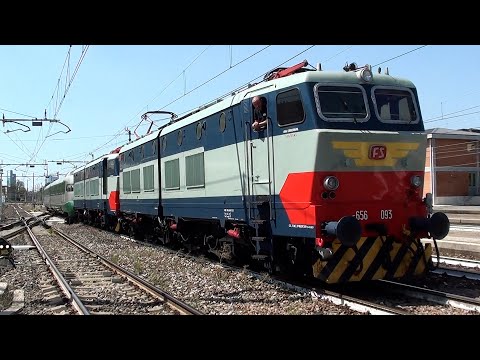 Historic train tranfer with E656.093+E656.492+ETR252 "ARLECCHINO"
