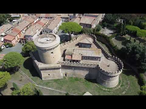 The Rocca di Ostia or Castello di Giulio II by DRONE - Ostia Antica Italy - ECTV