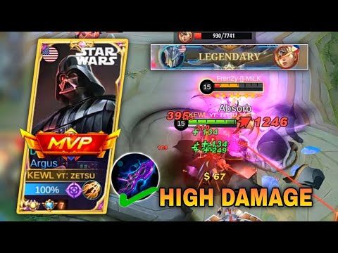MOONTON THANKS FOR THIS HIGH DAMAGE BUILD FOR ARGUS | ARGUS HIGH DAMAGE BUILD | MOBILE LEGENDS
