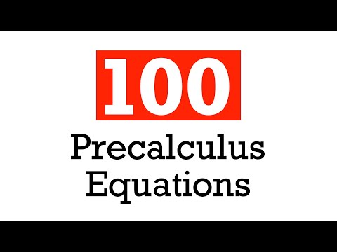 100 precalculus equations & inequalities (in one take)
