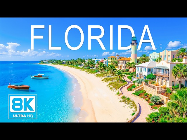 Florida 🇺🇸 8K Drone Footage | Miami Beach, Scenic Coastline & Luxury Yachts, Emerald Blue Paradise SDDEFAULT Thumbnail