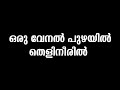 Oru Venal Puzhayil Thelineeril Lyrics Pranayakalam Movie Song Malayalam Blackscreen Status