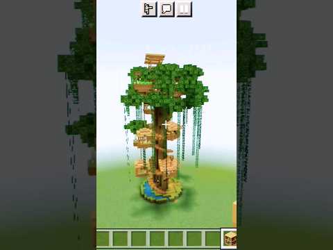 EPIC treehouse build in Minecraft! 😱🎮 #shorts #gaming
