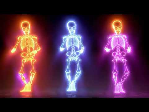 Dancing Skeletons 💀 Halloween Party Background Loop (No Sound) - Haunted Visuals - Loop Video