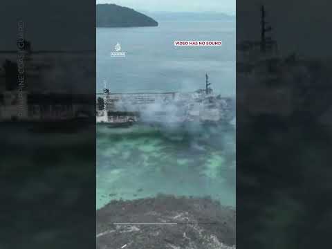 Drone video shows aftermath of deadly ferry fire off the Philippines | AJ #shorts
