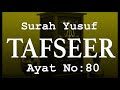Surah Yusuf ayat 80 /Quran Terjuma And Tafseer