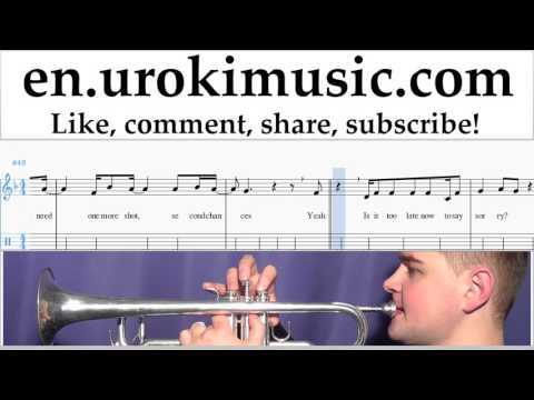 Trumpet lessons Justin Bieber - Sorry Sheet Music Tutorial Part#2 um-i352
