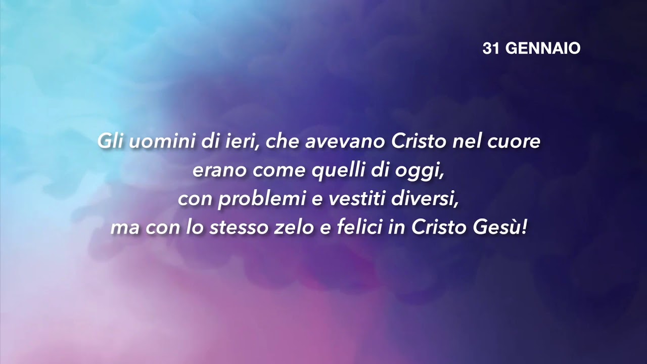 Meditazione Calendario "Parole di Vita" del 31 Gennaio 2019