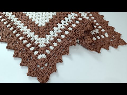 TAPETE RETANGULAR EM RELEVO EM CROCHÊ @samilacrochê