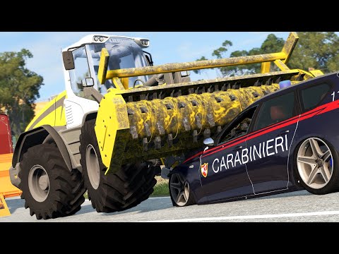 Angry Farmers vs. Police 5 | BeamNG.drive