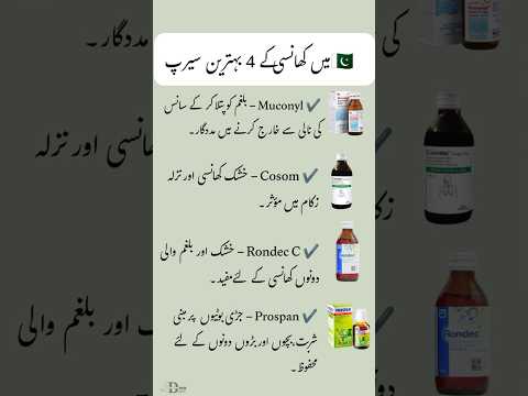 Pakistan ke 4 Best Khansi Syrup | Dry aur Productive Cough ke Liye Top Syrup