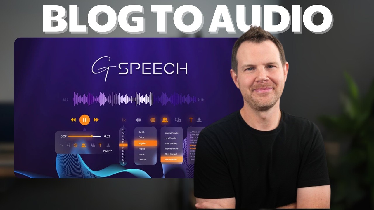 Add Text to Speech to Your Website — GSpeech Review