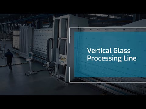 Vertical glass processing line: complete configuration