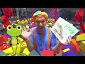 Blippi Learns Animals And Colors At The Indoor Trampoline Park Educational Blippi Videos For Kids
