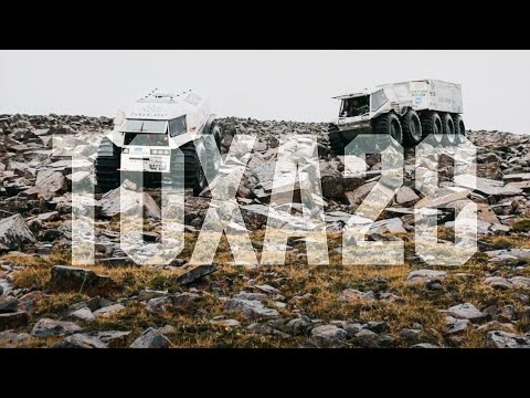 Sherp off road vehicle in Siberia Russia/ documentary film who crossed the Putarana Plateau