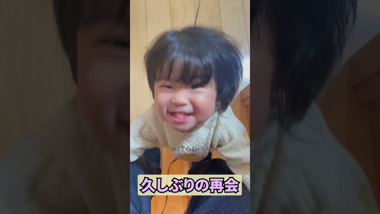 久しぶりにパパに会った１歳娘の反応