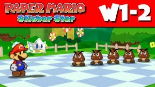 Paper Mario Sticker Star - W1-2 - Bouquet Gardens (Nintendo 3DS Gameplay Walkthrough)