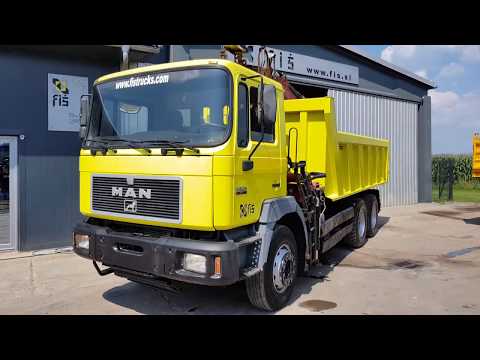 TRUCK MAN 26.343 6X4 TIPPER + CRANE FIŠ TRUCKS & MACHINERY SLOVENIA