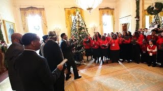Raw Video: The Four Tops &amp; The Temptations Surprise White House Tours