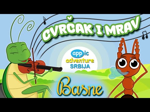 Basne - Cvrčak i Mrav - Priče za decu na srpskom