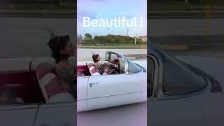 Nothing looks better on the road than a 59 Cadillac driving down the road with 2 beautiful ladies!