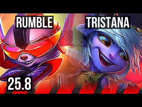 RUMBLE vs TRISTANA (TOP) | 9/1/0, Dominating, Rank 14 Rumble | KR Challenger | 25.8