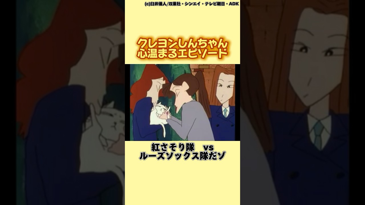 捨て猫を助けるリーダー[クレヨンしんちゃん]#shorts #アニメ #ゆっくり解説 #感動