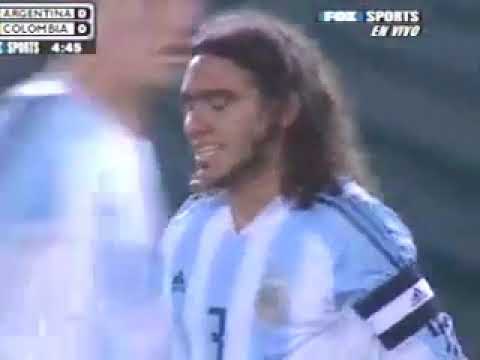Eliminatorias Mundial 2006: Argentina 1-0 Colombia (30/03/2005). Narración en español.