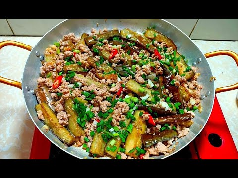 Cà tím xào thịt bằm