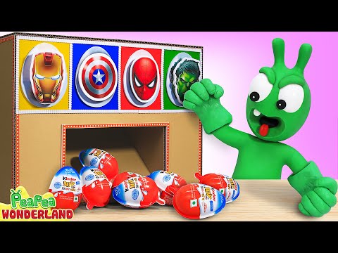Pea Pea Explores Superhero Surprise Eggs | PeaPea Wonderland - Funny Cartoon For kids