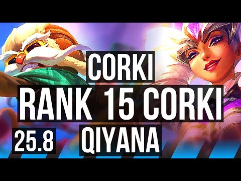 CORKI vs QIYANA (MID) | 10/4/13, Rank 15 Corki | NA Challenger | 25.8