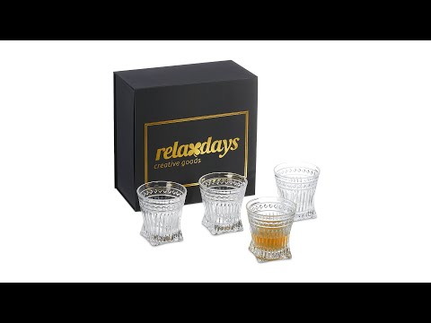 Whisky Gläser 4er Set Glas - 9 x 9 x 9 cm