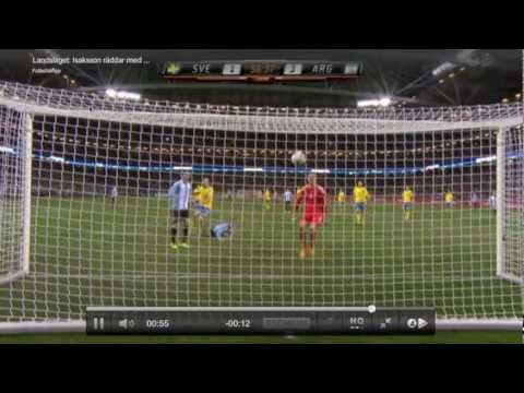 AMAZING BICYCLE SAVE BY ANDREAS ISAKSSON SWEDEN v ARGENTINA